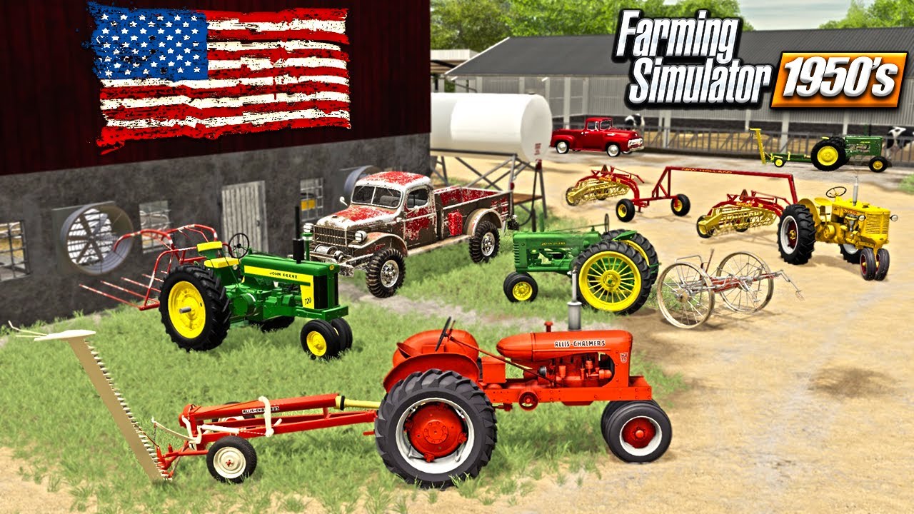 PUTTING UP HAY, THE OLE' FASHIONED WAY 1950's (ROLEPLAY) FARMING SIMULATOR 19