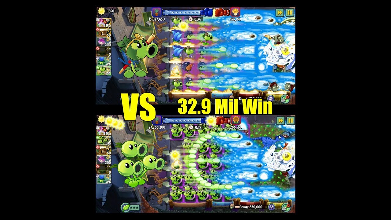 PVZ2 Battlez Week 67-32.9Mil-Rpeater VS Threepeater full Fire (Matery lever)