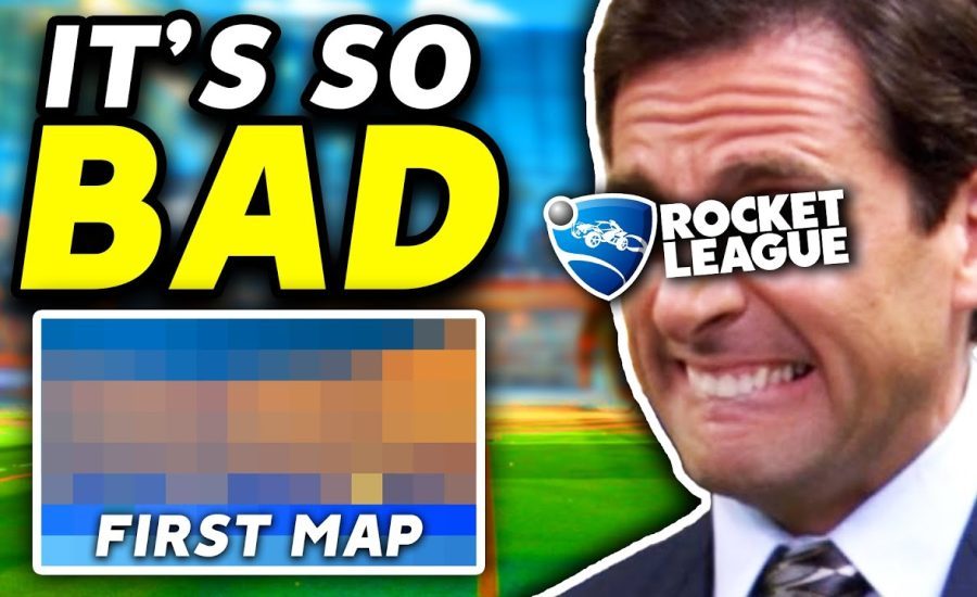 REACTING TO MY VERY FIRST ROCKET LEAGUE MAP