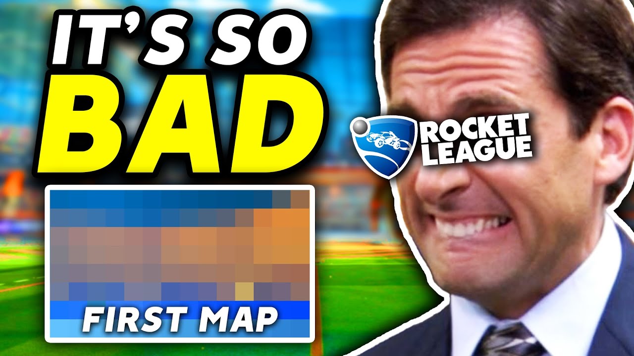REACTING TO MY VERY FIRST ROCKET LEAGUE MAP