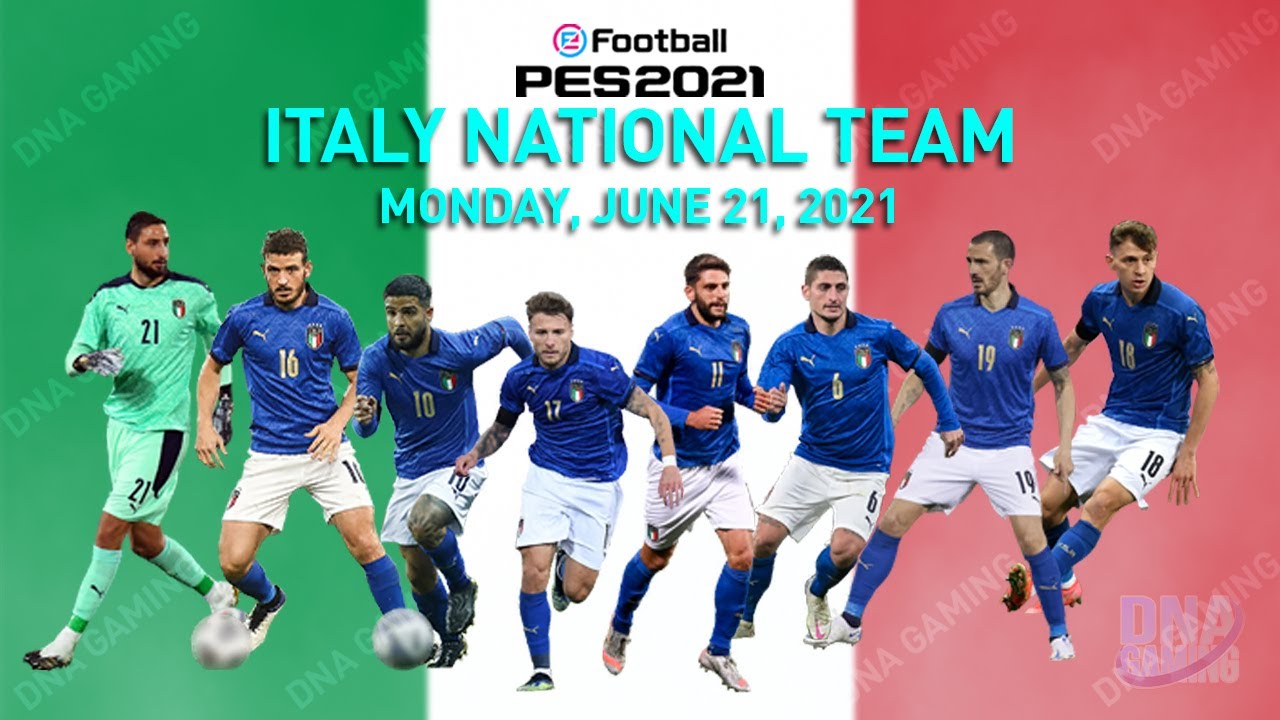 REVIEW UEFA EURO 2020 | ITALY NATIONAL TEAM | MONDAY, JUNE 21, 2021 | PES 2021