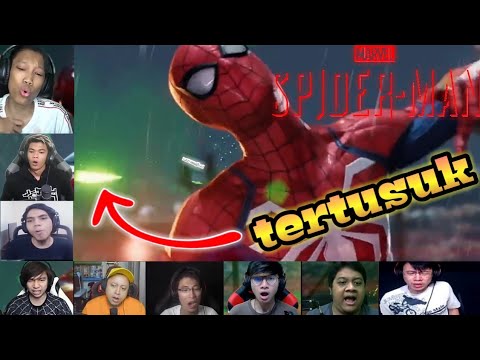 Reaksi Gamers spiderman dikeroyok sinister six - Marvel's Spiderman.