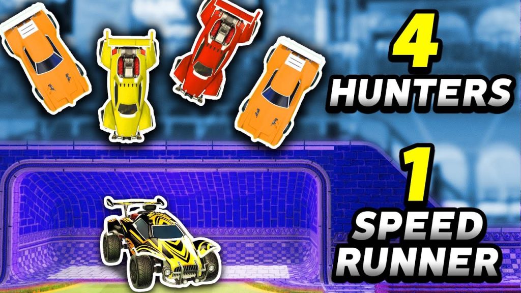 Rocket League Speedrunner VS 4 Hunters