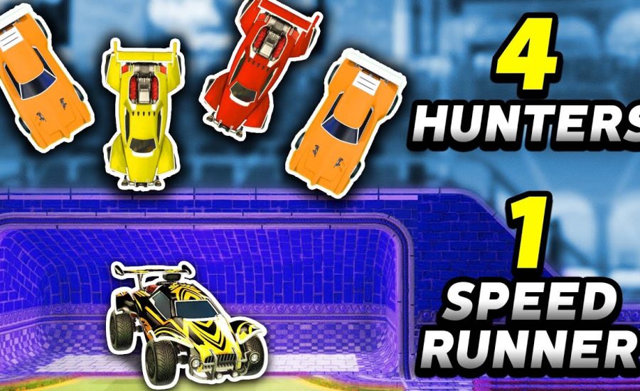 Rocket League Speedrunner VS 4 Hunters