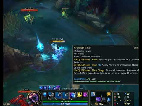 Skarner can level Archangle"s Staff in a Row