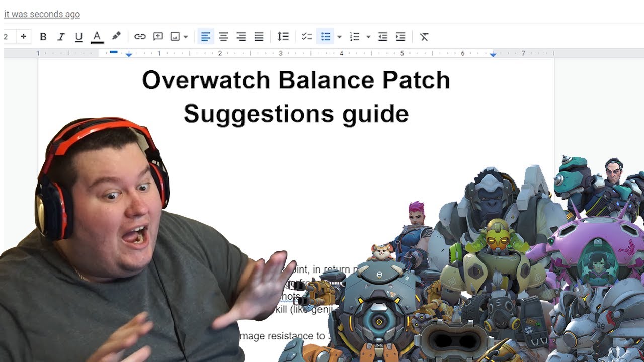 So I get to suggest balance changes for tanks to the Overwatch team!!