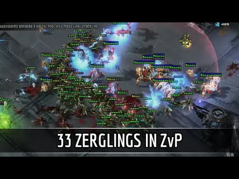 StarCraft 2: 33 Zerglings in PvZ