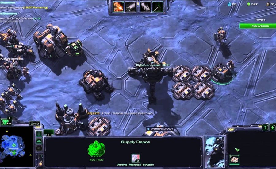 StarCraft 2 Co-op Temple of The Past with Swann