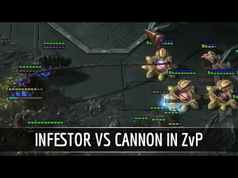 StarCraft 2: Infestor vs Cannon in ZvP