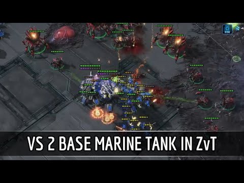 StarCraft 2: vs 2 base Marine Tank in ZvT