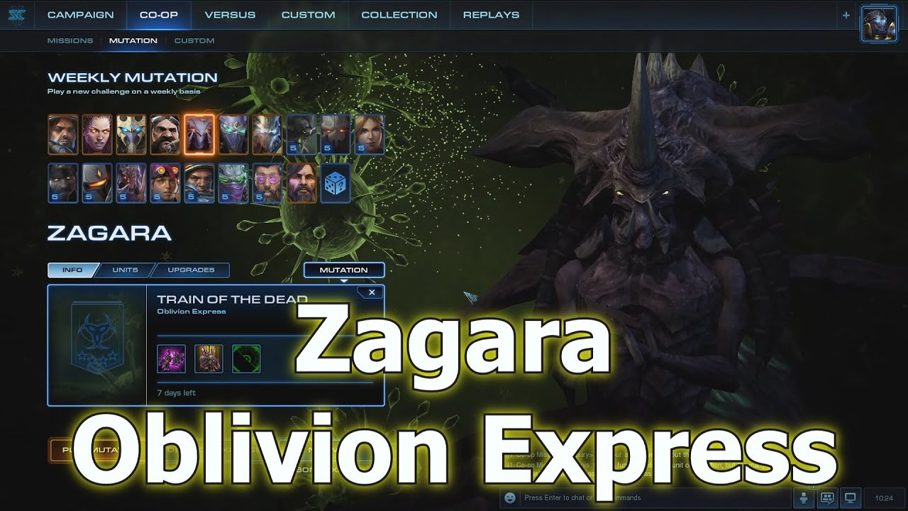 Starcraft 2 Mutation: Zerg Zagara em Oblivion Express