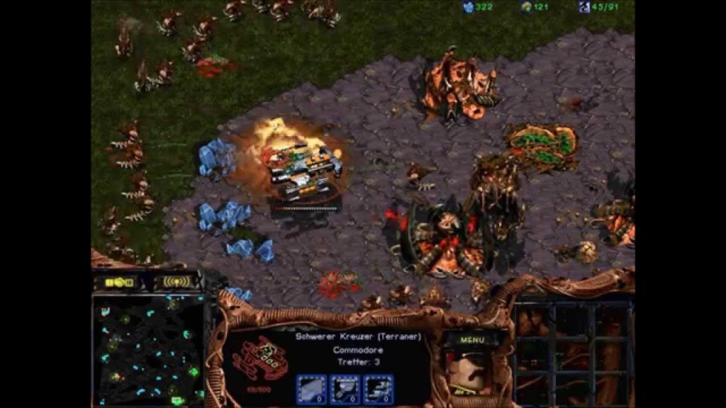 Starcraft Broodwar match Rolo vs. Rambo (Zerg vs. Terran) on Killing Fields