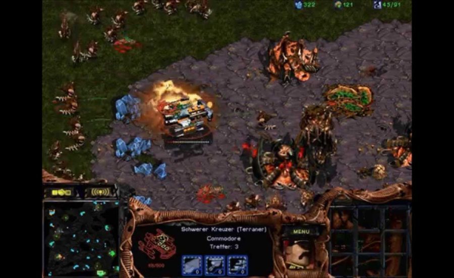 Starcraft Broodwar match Rolo vs. Rambo (Zerg vs. Terran) on Killing Fields