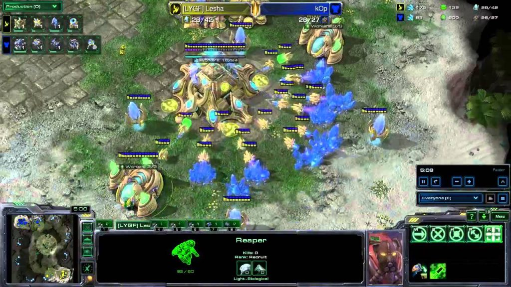 Starcraft Heart of the Swarm - DreamHack Qualifiers LYGF vs KoP Game 2