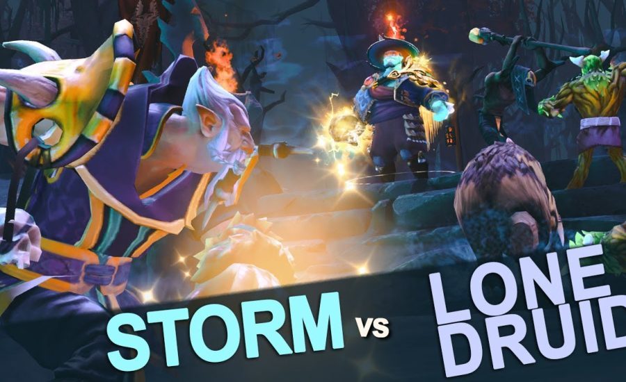 Storm Spirit vs Lone Druid - Early Game | Raw Gameplay | Dota 2