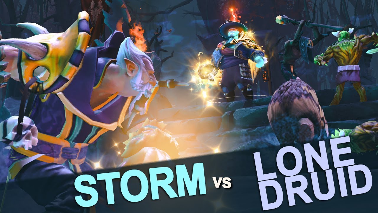 Storm Spirit vs Lone Druid - Early Game | Raw Gameplay | Dota 2