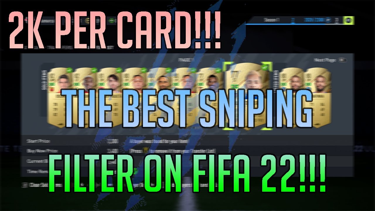 THE MOST INSANE BUDGET SNIPING FILTER ON FIFA 22! MAKE 2K ON EVERY CARD! 100K PROFIT AN HOUR EASY!!