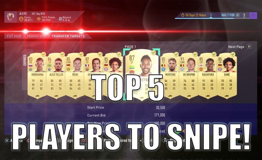 THE TOP 5 PLAYERS TO SNIPE ON FIFA 21!! MAKE 100K AN HOUR! INSANE SNIPE POTENTIAL *10K A CARD*