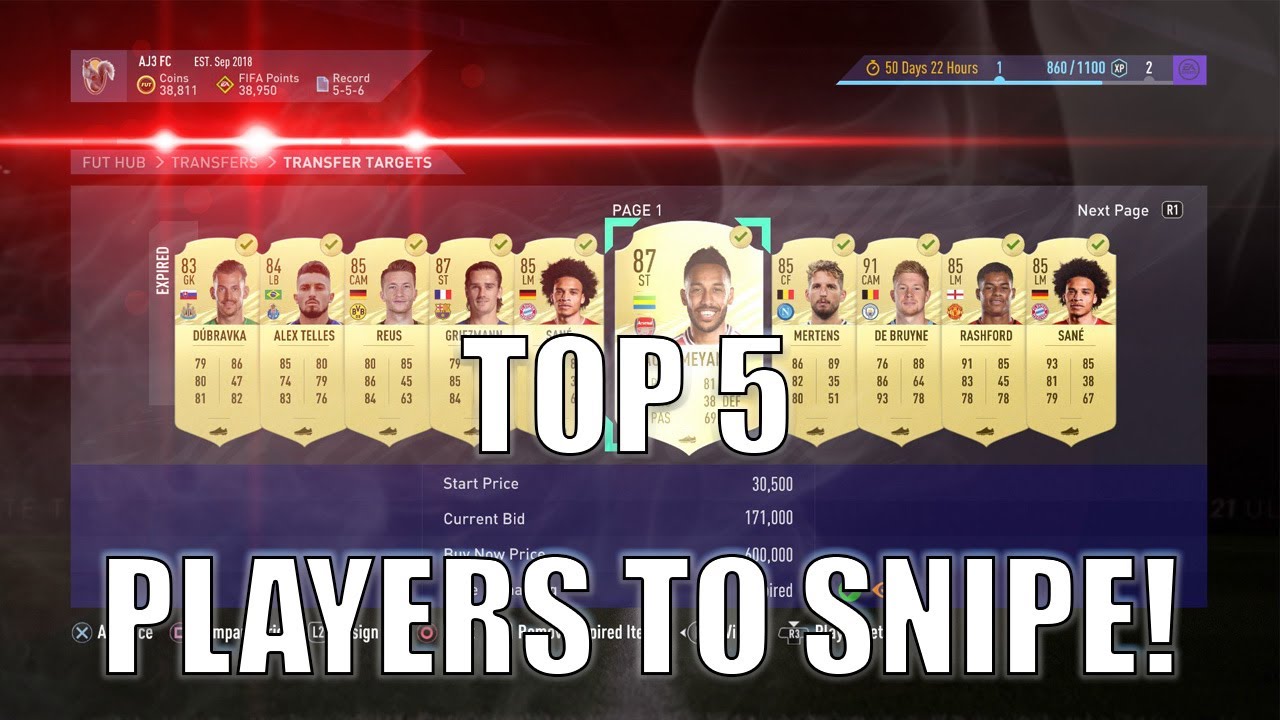 THE TOP 5 PLAYERS TO SNIPE ON FIFA 21!! MAKE 100K AN HOUR! INSANE SNIPE POTENTIAL *10K A CARD*