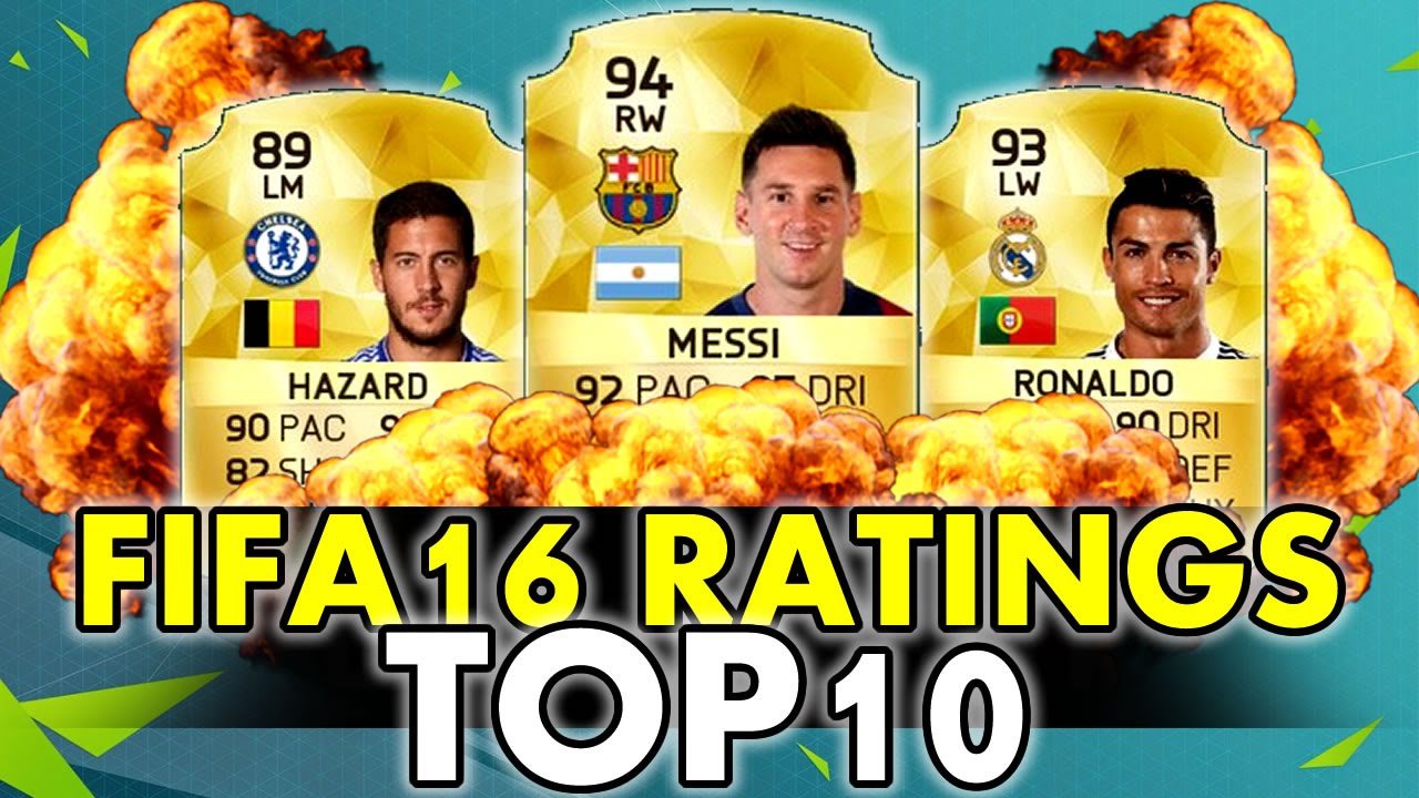 TOP 10 MEJORES JUGADORES DE FIFA 16 / ULTIMATE TEAM RATINGS OFICIALES