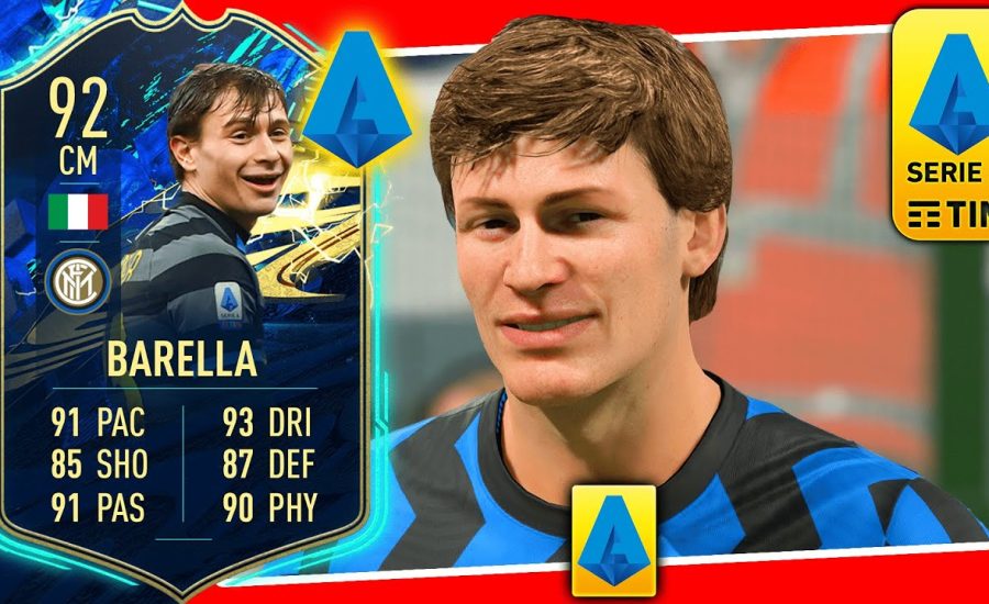 TOTS BARELLA REVIEW! 92 TOTS NICOLO BARELLA PLAYER REVIEW - FIFA 21 ULTIMATE TEAM