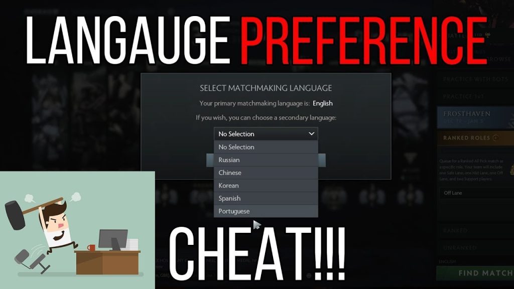 The Language preference CHEAT breaking DOTA 2 (RIP Solo Queue)