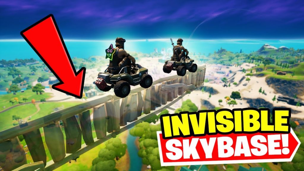This INVISIBLE SKYBASE is Basically HACKING in Fortnite (banned?)