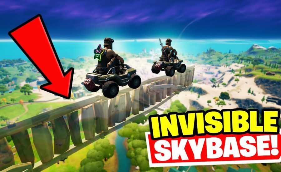 This INVISIBLE SKYBASE is Basically HACKING in Fortnite (banned?)