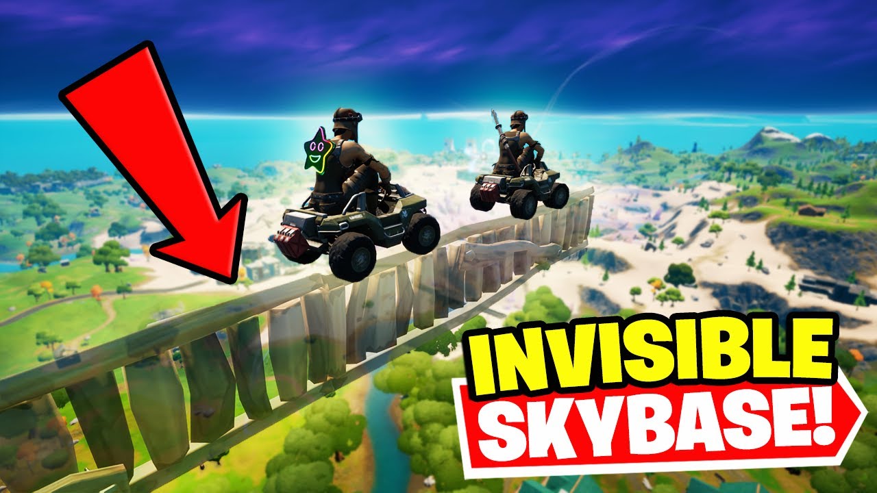 This INVISIBLE SKYBASE is Basically HACKING in Fortnite (banned?)