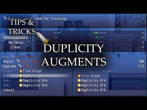 Tips & Tricks - Duplicity Augments - RPG Maker MV