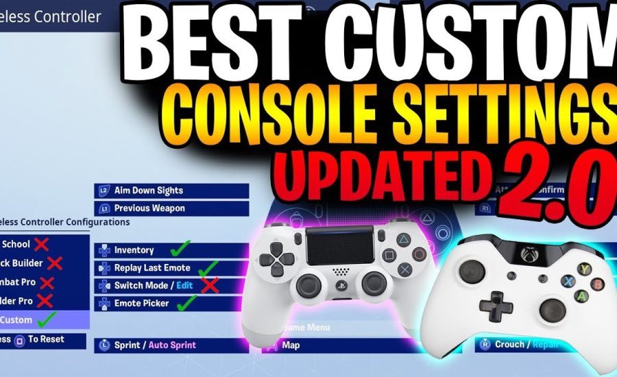 *UPDATED* BEST CUSTOM CONTROLLER SETTINGS ON CONSOLE! | Fortnite Battle Royale Tips & Tricks Ep. 23