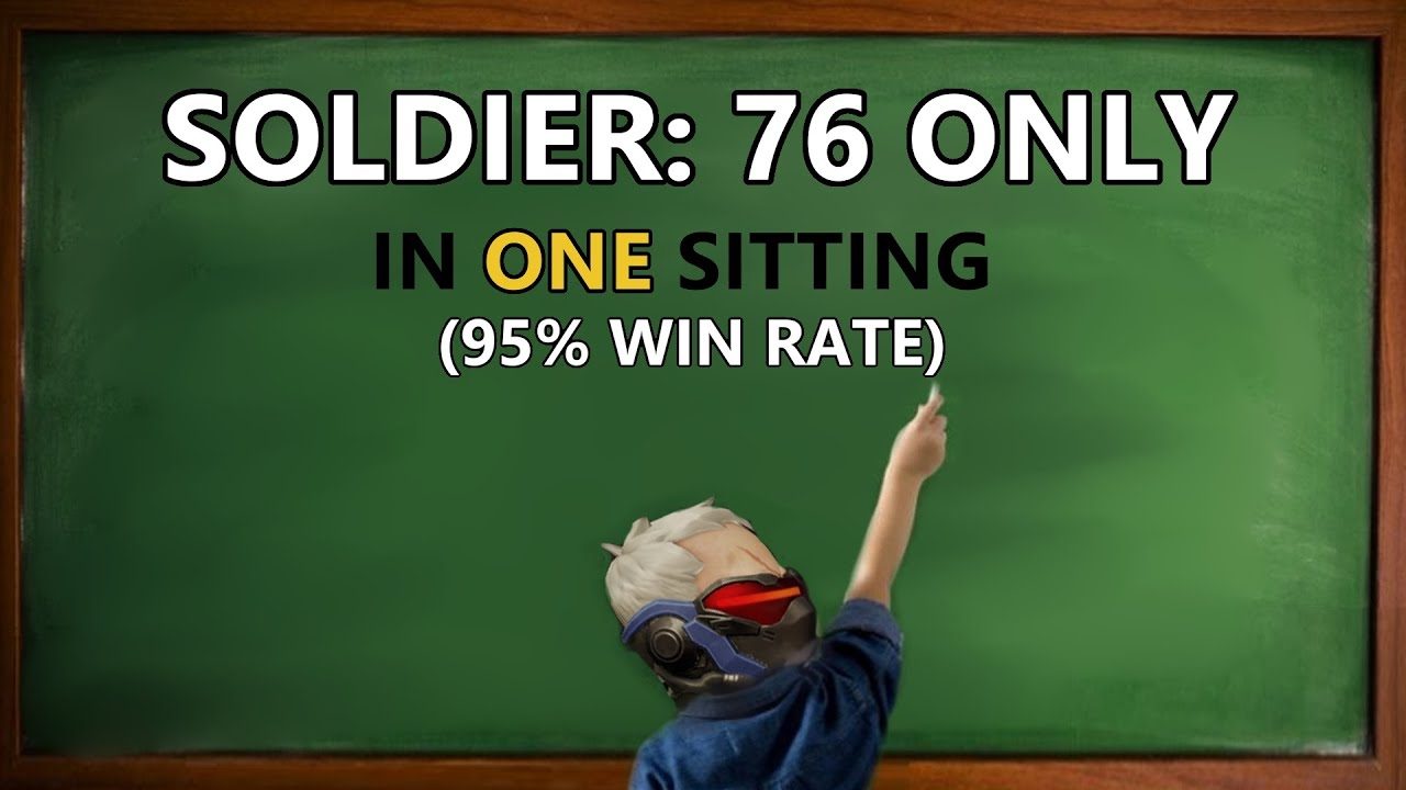 Unranked to GM: Soldier: 76 ONLY IN ONE SITTING | 95% Win rate | ONLY 1 LOSS