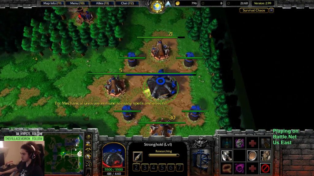 Warcraft III TFT Custom Games - [Survival Chaos]