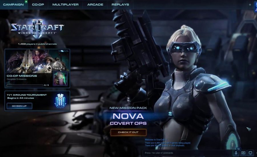When you login to Starcraft II and get bunch of achievements Nova Covert Ops