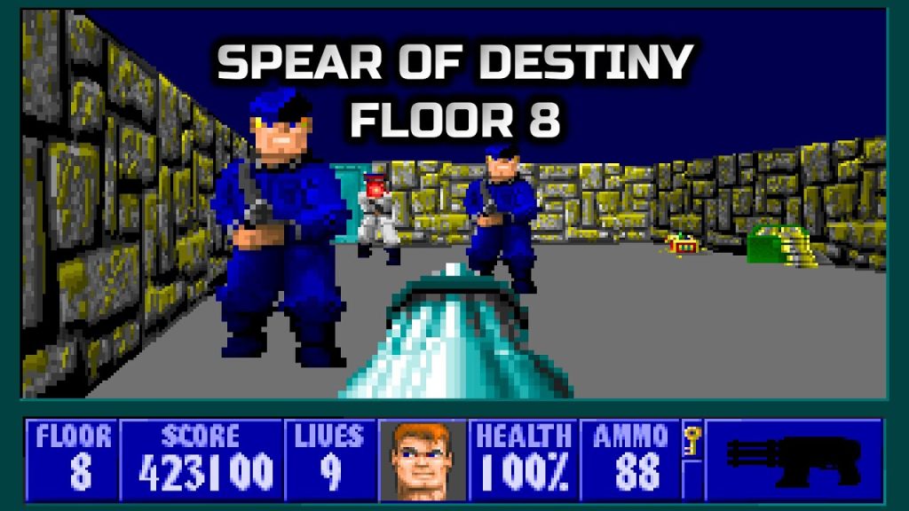 Wolfenstein 3D: Spear of Destiny / Floor 8 / PC Gameplay 4K