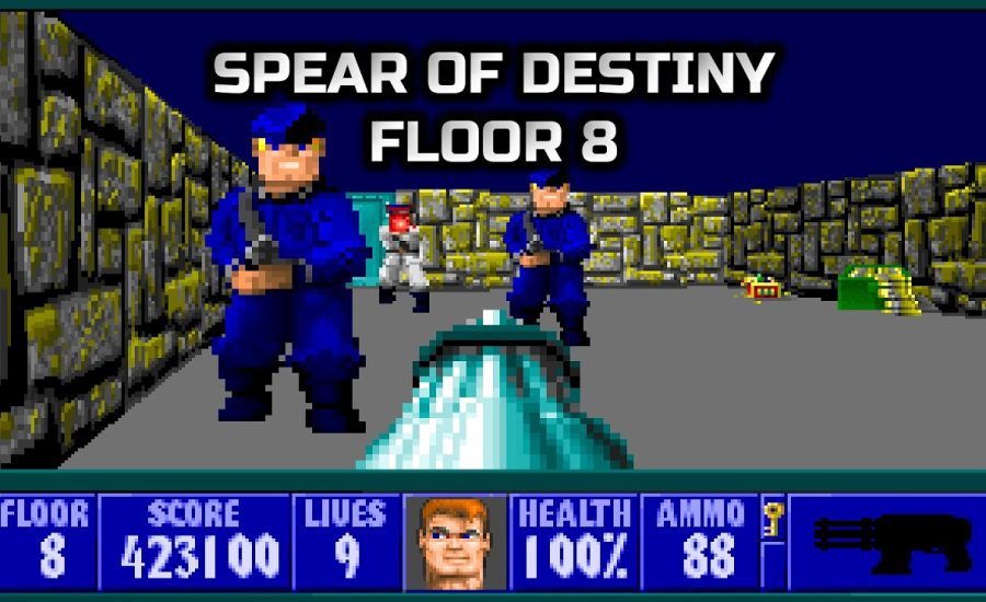 Wolfenstein 3D: Spear of Destiny / Floor 8 / PC Gameplay 4K