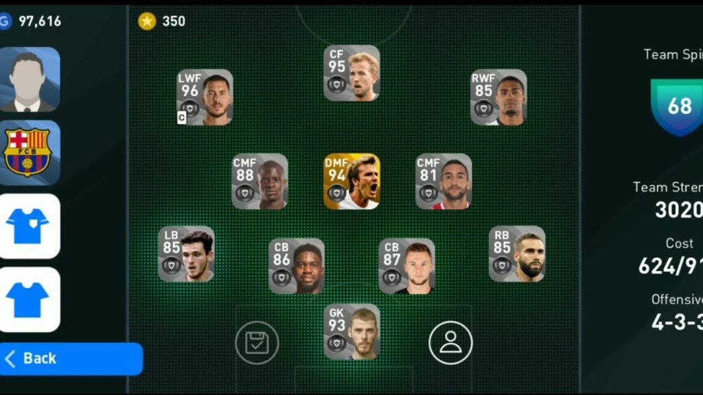 efootball Pes 2020!!!Setting up my squad!!!changes overview !!PesMobile