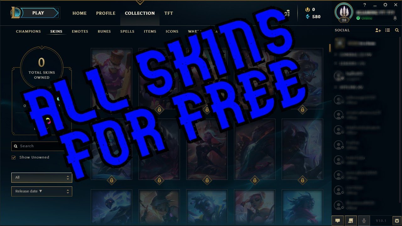 how to get skins for free league of legends