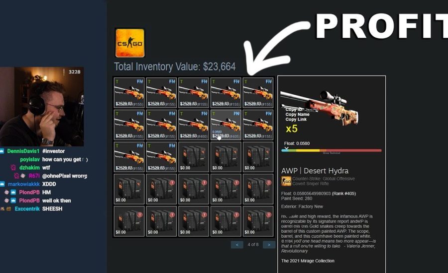 the steam market inventory