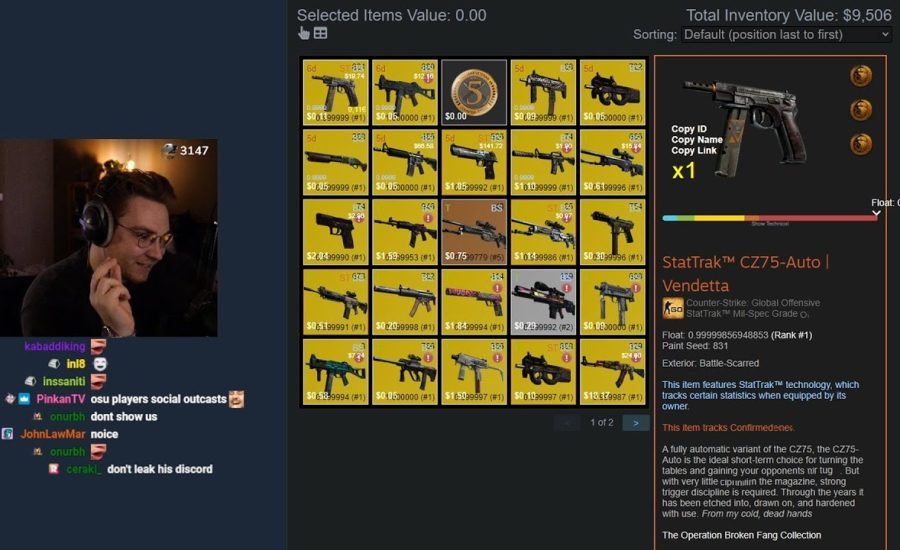 the world’s highest float csgo inventory