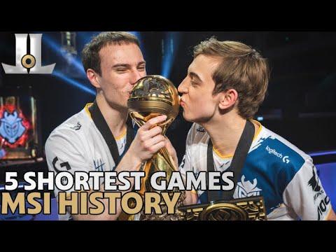 5 Shortest Games in #MSI History | 2021 Midseason Invitational