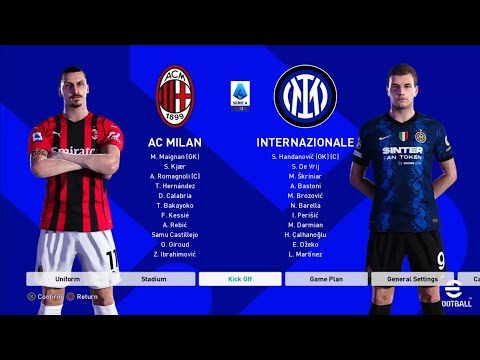 AC MILAN VS INTER MILAN eFootball PES 2021 SEASON UPDATE WINTER 2022 PS4