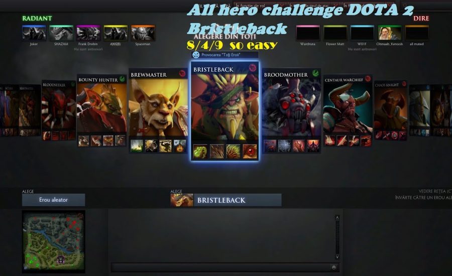 All hero challenge DOTA 2  Bristleback