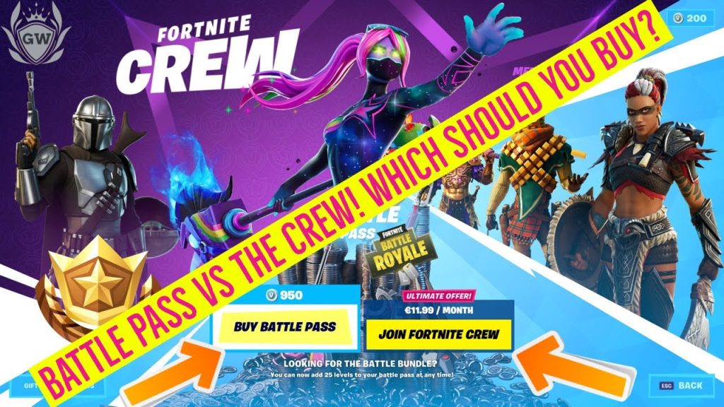 BEFORE YOU BUY THE CREW IN FORTNITE! FORTNITE BATTLE PASS VS THE FORTNITE CREW MONTHLY SUBSCRIPTION!