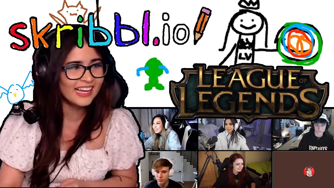 DRAWING LEAGUE OF LEGENDS CHAMPS | SKRIBBLIO ft. Aibun, Alyri, Blaustoise, Benji, Dumbs, & Proxyfox