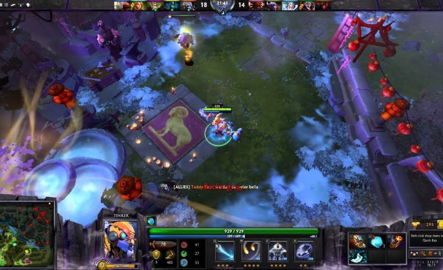 Dota 2 Tinker gameplay