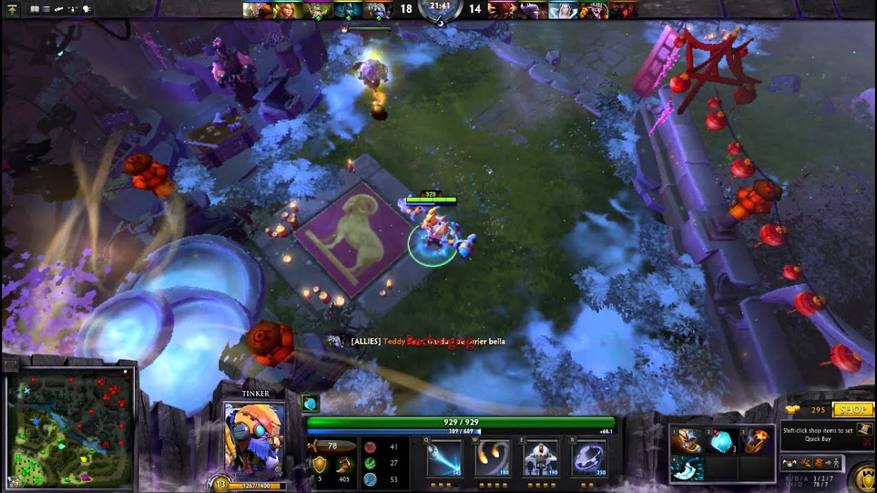 Dota 2 Tinker gameplay