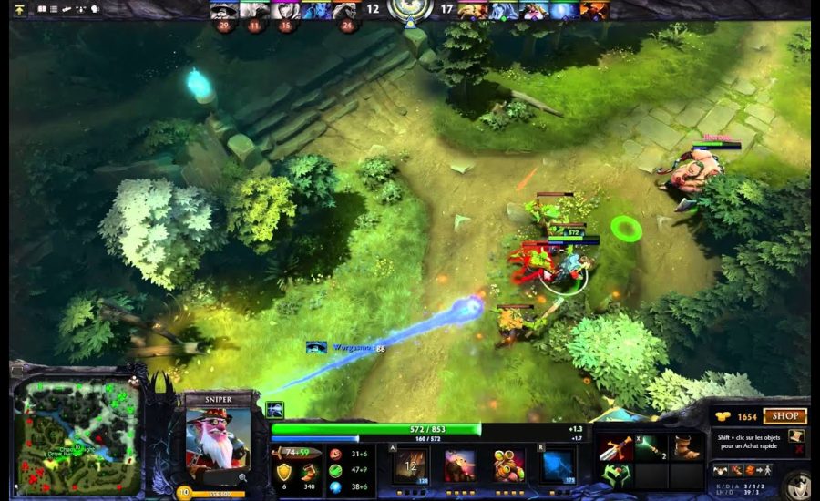 Dota 2 : sniper gameplay