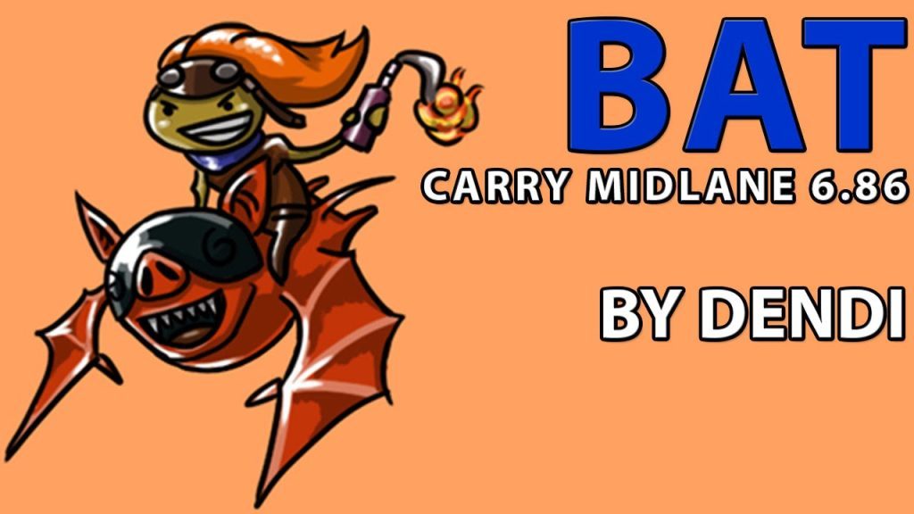 #Dota2 - Dendi Gameplay with BatRider MID - 6.86