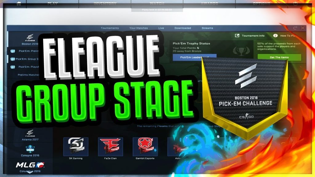 ELEAGUE Major: Boston 2018 Pick' Em Group Stage Predictions (EASY GOLD TROPHY)